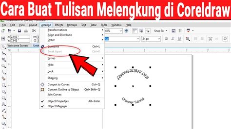 Cara Mudah Membuat Teks Melengkung di Corel Draw